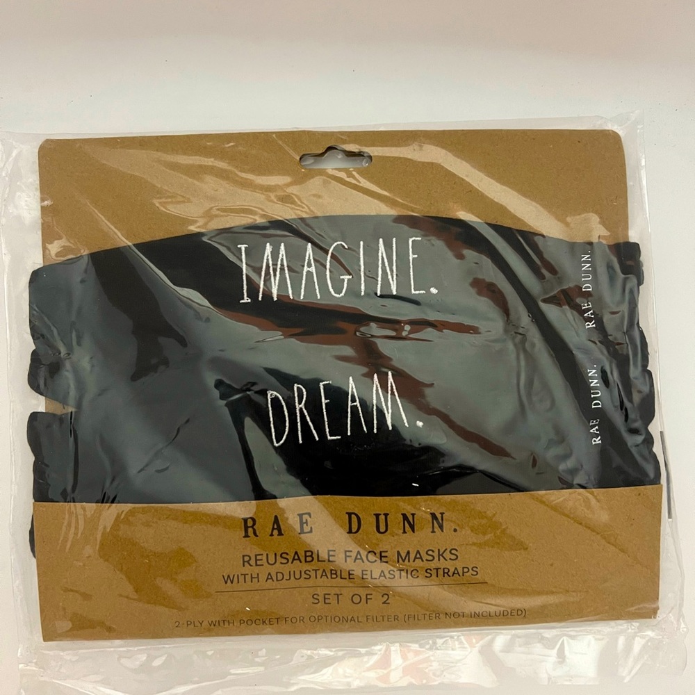 Rae Dunn IMAGINE. / DREAM. Reusable Face Masks